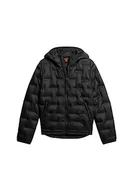 Kurtki męskie - Superdry Short Quilted Puffer Coat Kurtka męska, Czarny, XXL - miniaturka - grafika 1