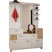 Meble do przedpokoju - Przedpokój Grand MebloCross Sonoma Jasna / Biały Połysk - miniaturka - grafika 1