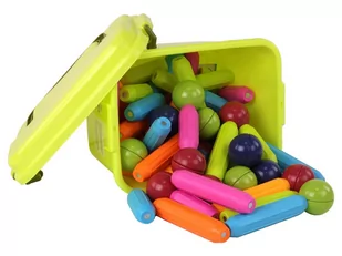 Duży Zestaw Klocków Magnetycznych W Kuferku 64 Elementy - Klocki - miniaturka - grafika 3