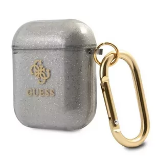 Guess GUA2UCG4GK AirPods cover czarny/black Glitter Collection - Akcesoria do słuchawek - miniaturka - grafika 3