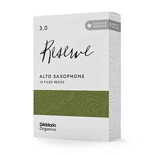 D'Addario Organisch Reserve Alto Saxofon - Rury saksofonowe - Pierwsza i jedyna bio-trzcina - 3.0 Siła, 10 szt. w opakowaniu - Akcesoria do instrumentów dętych - miniaturka - grafika 1