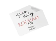 Akcesoria do okularów - Ściereczka personalizowana do okularów Dzień dobry kocham Cię - 1 szt. - miniaturka - grafika 1