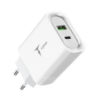 Ładowarki do telefonów - ŁAD SIEC T-PHOX STUDY SERIES T-PP07 47W USB/USB-C WHITE - miniaturka - grafika 1