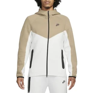 Nike FB7921-121 M NK TCH FLC FZ WR Hoodie Długa koszulka Męska Summit White/Khaki/Black Rozmiar S - Koszulki męskie - miniaturka - grafika 1