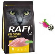 Sucha karma dla kotów - Dolina Noteci RAFI Cat z kurczakiem 7kg+zabawka - miniaturka - grafika 1