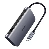 Huby USB - Adapter UGREEN 7w1 CM212 Hub USB-C PD 100W, 2x USB-A 3.0, HDMI 4K/30Hz, SD/TF, RJ45 - miniaturka - grafika 1