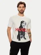 Koszulki męskie - Hugo T-Shirt Dayaking 50523979 Écru Regular Fit - miniaturka - grafika 1