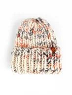 Czapki damskie - Czapka zimowa oversize z grubej wełny jesienne kolory - miniaturka - grafika 1