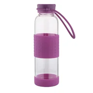 Shakery i bidony sportowe - Altom, Butelka szklana w Silikonowej Osłonie 550 ml, Fioletowa - miniaturka - grafika 1
