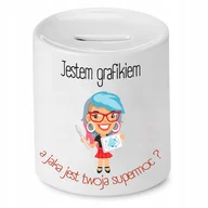 Skarbonki - SKARBONKA DLA GRAFIKA JESTEM GRAFIKIEM PREZENT z Nadrukiem ze Zdjęciem - miniaturka - grafika 1