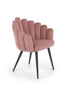 Krzesła - Halmar Stylowe krzesło welurowe do toaletki glamour - pudrowy róż - miniaturka - grafika 1