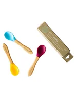 Sztućce dla dzieci - Eco rascals Zestaw łyżeczek bambusowych 3szt niebieska/czerwona/zielona - miniaturka - grafika 1