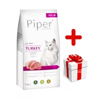 Sucha karma dla kotów - DOLINA NOTECI Piper Animals z indykiem dla kotów 3kg + niespodzianka dla kota GRATIS! - miniaturka - grafika 1