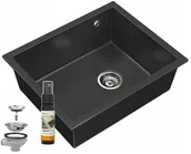 Zlewozmywaki z baterią - Podblatowy Zlewozmywak Salix Podwieszany Granitan - miniaturka - grafika 1