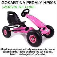 Jeździki dla dzieci - Import SUPER-TOYS NAJNOWSZY WIELKI GOKART 003- POMPOWANE KOŁA HIT JAKOŚĆ /HP003 HP-003-CZERWONY - miniaturka - grafika 1