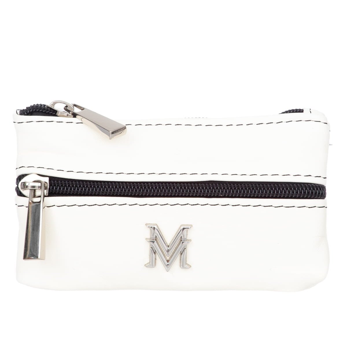 Etui na klucze karty monety Skórzane VerMari Białe