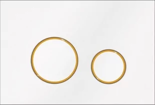 Przycisk spłukujący do stelaża biały/złoty Circle Ravak - Przyciski spłukujące - miniaturka - grafika 1