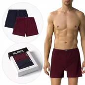 Majtki męskie - BOKSERKI MĘSKIE luźne 2MBX-054 komfortowe klasyczne Atlanric *XL - miniaturka - grafika 1