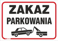 Systemy ekspozycyjne i znaki informacyjne - Zakaz parkowania 250x350 mm - miniaturka - grafika 1
