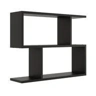 Półki do salonu - Geometryczna półka wisząca, regał, 70x18x55 cm, czarny, mat - miniaturka - grafika 1