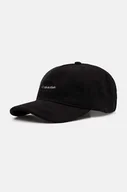 Czapki damskie - Calvin Klein czapka z daszkiem wełniana kolor czarny gładka K60K612364 - miniaturka - grafika 1