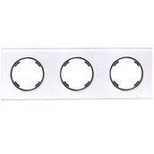 Klawisze i ramki - DPM Ramka potrójna Soul biała - miniaturka - grafika 1