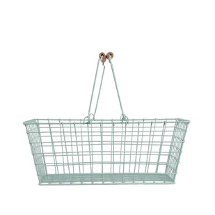 Koszyk selia z uchwytami zielony l 43x29 cm 730788 H-237116 - Torby i wózki na zakupy - miniaturka - grafika 1