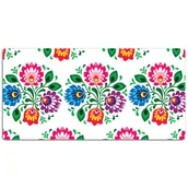Podkładki na biurko - Podkładka na biurko Kwiaty ludowy styl 120x60 cm, Dywanomat - miniaturka - grafika 1