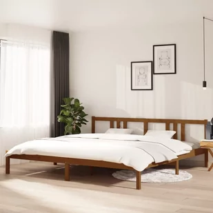 Lumarko Rama łóżka, miodowy brąz, lite drewno, 200 x 200 cm - Łóżka Lumarko Rama łóżka, miodowy brąz, lite drewno, 200 x 200 cm - Łóżka - miniaturka - grafika 1