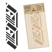 Szablony malarskie - Nakleo szablon malarski wielokrotny // GEOMETRYCZNA ABSTRAKCJA - Rozmiar M (21x45 cm) - miniaturka - grafika 1