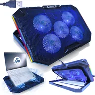 Podkładki chłodzące pod laptopa - AABCOOLING ELEKTRA CICHA PODSTAWKA CHŁODZĄCA PODKŁADKA CHŁODZĄCA POD LAPTOPA 12-17" NOTEBOOK RGB LED USB - miniaturka - grafika 1