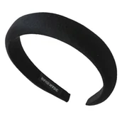 Ozdoby do włosów - Opaska do Włosów Czarna z Grubej Gąbki na Głowę Puszysta Lekka i Miękka - miniaturka - grafika 1