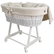 Łóżka dla dzieci i młodzieży - Zestaw kosz na drewnianym stelażu beż F3-E83 - miniaturka - grafika 1