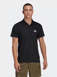 Koszulki sportowe męskie - adidas Polo Train Essentials Training Polo Shirt IB8103 Czarny Regular Fit - grafika 1
