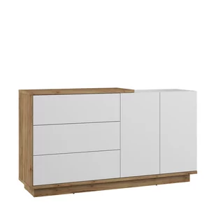 Komoda 2D3S HYB-07 Hybrid MebloCross Dąb Artisan / Biały Połysk - Komody - miniaturka - grafika 1