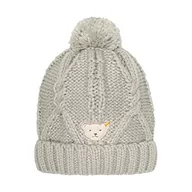 Czapki dla dzieci - Steiff Boy's Classic czapka beanie, Soft Grey Melange, 53 - miniaturka - grafika 1