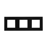 Klawisze i ramki - Efapel Ramka potrójna Czarny - miniaturka - grafika 1