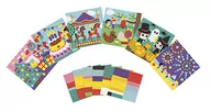 Zabawki kreatywne - Janod zestaw artystyczny karty z naklejkami, Uroczystości Rodzinne - miniaturka - grafika 1
