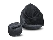 Pufy i podnóżki - Pufa sako XXXXL worek + gratis lapit czarna - miniaturka - grafika 1