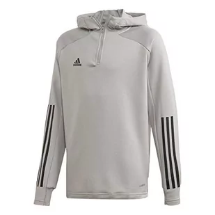 adidas dziecięca Condivo 20 Track bluza z kapturem Team Mid Grey/Black 140 - Kurtki i płaszcze dla chłopców - miniaturka - grafika 1