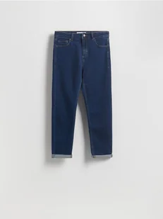 Reserved - Jeansy boyfriend slim - granatowy - Spodnie damskie - miniaturka - grafika 1