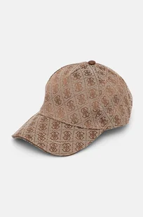 Guess czapka z daszkiem kolor beżowy wzorzysta AW5155 POL03 - Czapki damskie - miniaturka - grafika 1