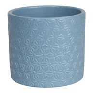 Donice - Cermax Osłonka doniczki ceramiczna Cylinder 13.5cm niebieska - miniaturka - grafika 1