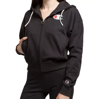 Bluzy sportowe damskie - Champion Zip-Through C Logo Hoodie > 112639-KK001 - grafika 1