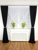 Firany - Dwuwarstwowa firanka z markizety zdobiona gipiurą 160cm - miniaturka - grafika 1