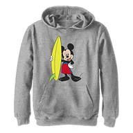 Bluzy dla chłopców - Disney Chłopięca bluza z kapturem Mickey Surf, sportowa bluza z kapturem, rozmiar XL, Sportowa wrzosowa, XL - miniaturka - grafika 1