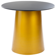 Ławy i stoliki kawowe - Stolik pomocniczy metalowy czarno-złoty KERANG - miniaturka - grafika 1