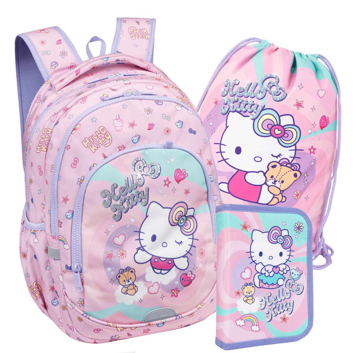 ZESTAW HELLO KITTY 3-CZĘŚCI PLECAK WOREK PIÓRNIK POJEDYŃCZY