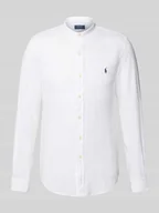 Koszule męskie - Koszula lniana o kroju slim fit ze stójką - miniaturka - grafika 1