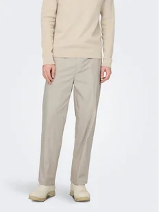Only & Sons Spodnie materiałowe 22024315 Beżowy Tapered Fit - Spodnie męskie - miniaturka - grafika 1
